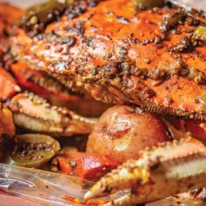 Whole Dungeness crab at Mr. Crab